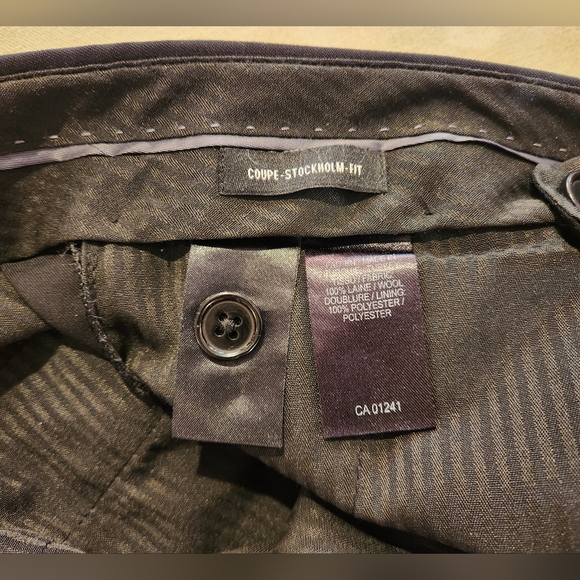 Le 31 Simmons Black Wool Mens Suit Jacket Blazer sz 42 Pants sz 34 Work Formal - Picture 6 of 15